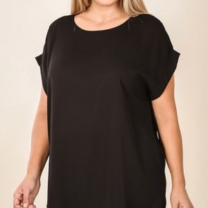 Zenana Blouse Black 1X NEW